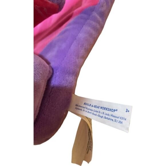 BAB Build A Bear Pink Purple Love Heart Arm Chair Fold Down Bed - Picture 2 of 10